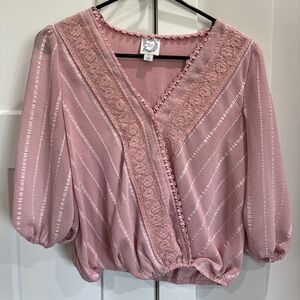 Blue rain, pink top size small from Francesca’s